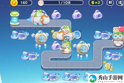 保卫萝卜4太空穿越第57关通关攻略