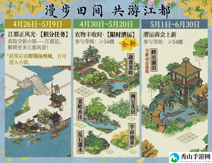 江南百景图复向扬州踏花游玩法介绍 隐藏奖励获取全解