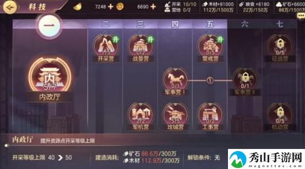 三国志幻想大陆问鼎中原科技树加点排名