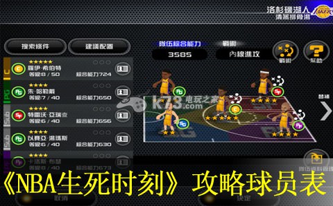 nba生死时刻新手攻略球员列表:攻略助你技能爆发